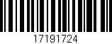 Código de barras (EAN, GTIN, SKU, ISBN): '17191724'