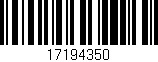 Código de barras (EAN, GTIN, SKU, ISBN): '17194350'