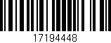 Código de barras (EAN, GTIN, SKU, ISBN): '17194448'