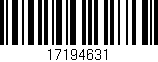 Código de barras (EAN, GTIN, SKU, ISBN): '17194631'