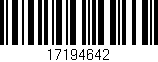 Código de barras (EAN, GTIN, SKU, ISBN): '17194642'