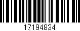 Código de barras (EAN, GTIN, SKU, ISBN): '17194834'