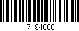 Código de barras (EAN, GTIN, SKU, ISBN): '17194888'