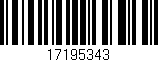 Código de barras (EAN, GTIN, SKU, ISBN): '17195343'