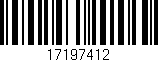Código de barras (EAN, GTIN, SKU, ISBN): '17197412'