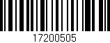 Código de barras (EAN, GTIN, SKU, ISBN): '17200505'