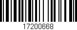 Código de barras (EAN, GTIN, SKU, ISBN): '17200668'