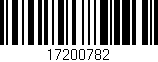 Código de barras (EAN, GTIN, SKU, ISBN): '17200782'