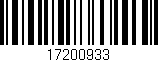 Código de barras (EAN, GTIN, SKU, ISBN): '17200933'