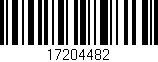 Código de barras (EAN, GTIN, SKU, ISBN): '17204482'