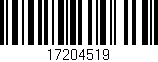 Código de barras (EAN, GTIN, SKU, ISBN): '17204519'
