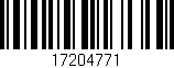 Código de barras (EAN, GTIN, SKU, ISBN): '17204771'