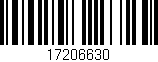 Código de barras (EAN, GTIN, SKU, ISBN): '17206630'