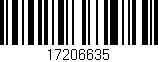 Código de barras (EAN, GTIN, SKU, ISBN): '17206635'
