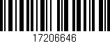 Código de barras (EAN, GTIN, SKU, ISBN): '17206646'