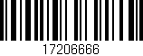 Código de barras (EAN, GTIN, SKU, ISBN): '17206666'