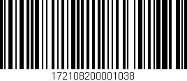 Código de barras (EAN, GTIN, SKU, ISBN): '172108200001038'