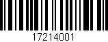 Código de barras (EAN, GTIN, SKU, ISBN): '17214001'