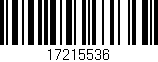 Código de barras (EAN, GTIN, SKU, ISBN): '17215536'
