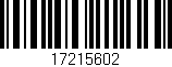 Código de barras (EAN, GTIN, SKU, ISBN): '17215602'