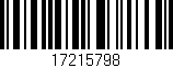 Código de barras (EAN, GTIN, SKU, ISBN): '17215798'