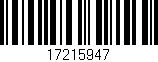 Código de barras (EAN, GTIN, SKU, ISBN): '17215947'