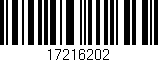 Código de barras (EAN, GTIN, SKU, ISBN): '17216202'
