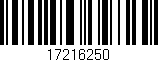 Código de barras (EAN, GTIN, SKU, ISBN): '17216250'