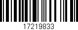 Código de barras (EAN, GTIN, SKU, ISBN): '17219833'
