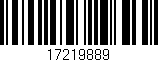 Código de barras (EAN, GTIN, SKU, ISBN): '17219889'