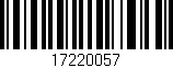 Código de barras (EAN, GTIN, SKU, ISBN): '17220057'