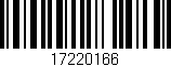 Código de barras (EAN, GTIN, SKU, ISBN): '17220166'