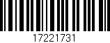 Código de barras (EAN, GTIN, SKU, ISBN): '17221731'
