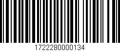 Código de barras (EAN, GTIN, SKU, ISBN): '1722280000134'