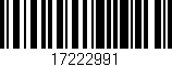 Código de barras (EAN, GTIN, SKU, ISBN): '17222991'