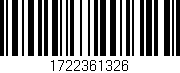 Código de barras (EAN, GTIN, SKU, ISBN): '1722361326'