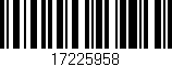 Código de barras (EAN, GTIN, SKU, ISBN): '17225958'