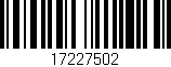 Código de barras (EAN, GTIN, SKU, ISBN): '17227502'