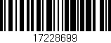 Código de barras (EAN, GTIN, SKU, ISBN): '17228699'