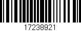 Código de barras (EAN, GTIN, SKU, ISBN): '17238921'