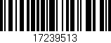 Código de barras (EAN, GTIN, SKU, ISBN): '17239513'