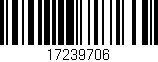 Código de barras (EAN, GTIN, SKU, ISBN): '17239706'