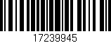 Código de barras (EAN, GTIN, SKU, ISBN): '17239945'
