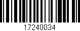 Código de barras (EAN, GTIN, SKU, ISBN): '17240034'
