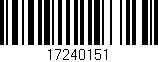 Código de barras (EAN, GTIN, SKU, ISBN): '17240151'