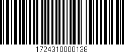 Código de barras (EAN, GTIN, SKU, ISBN): '1724310000138'