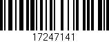 Código de barras (EAN, GTIN, SKU, ISBN): '17247141'