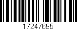 Código de barras (EAN, GTIN, SKU, ISBN): '17247695'