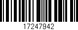 Código de barras (EAN, GTIN, SKU, ISBN): '17247942'