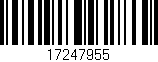 Código de barras (EAN, GTIN, SKU, ISBN): '17247955'